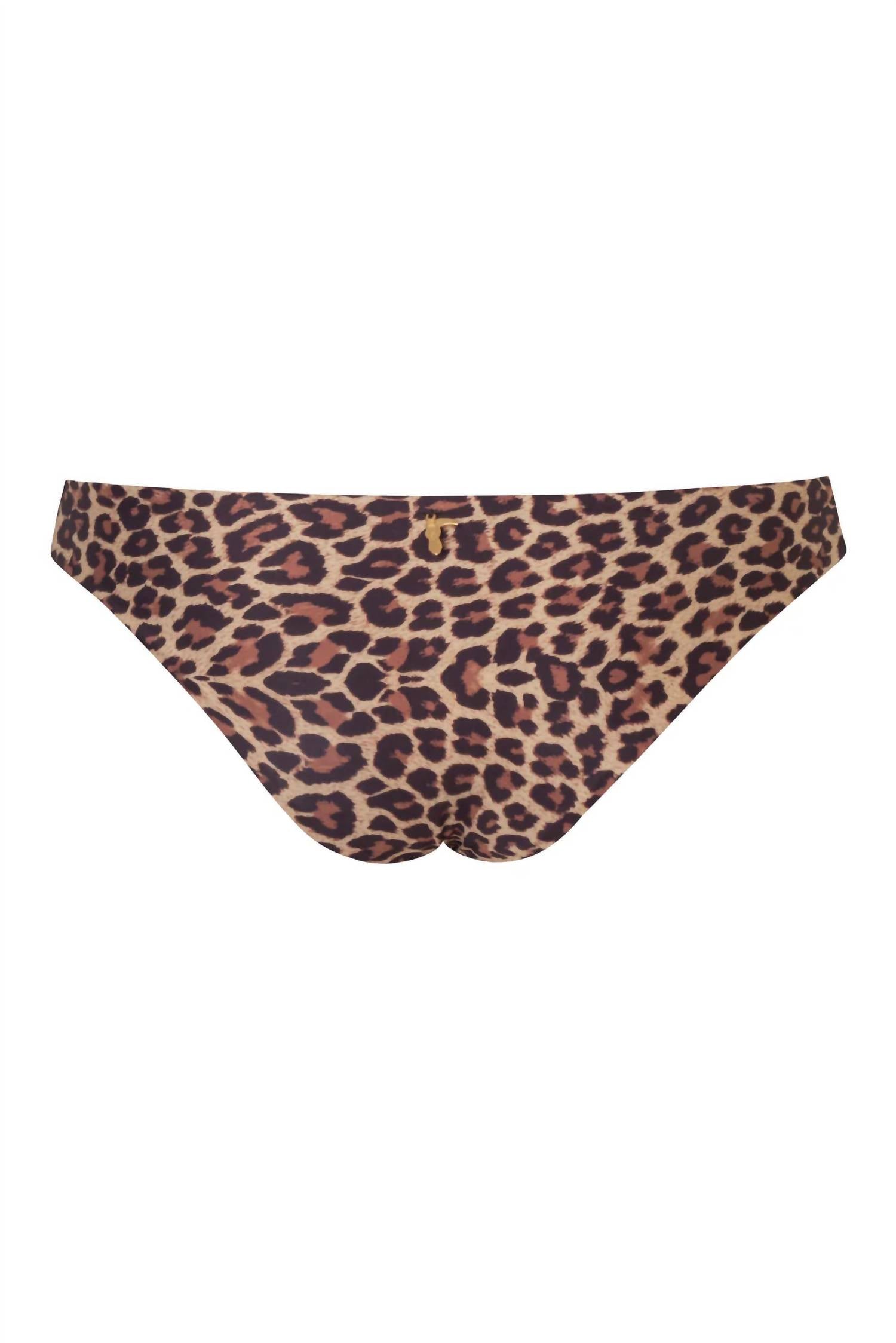 JUAN DE DIOS Guava Bikini Bottom in jaguar chocolate - women's swimwear - alternate view