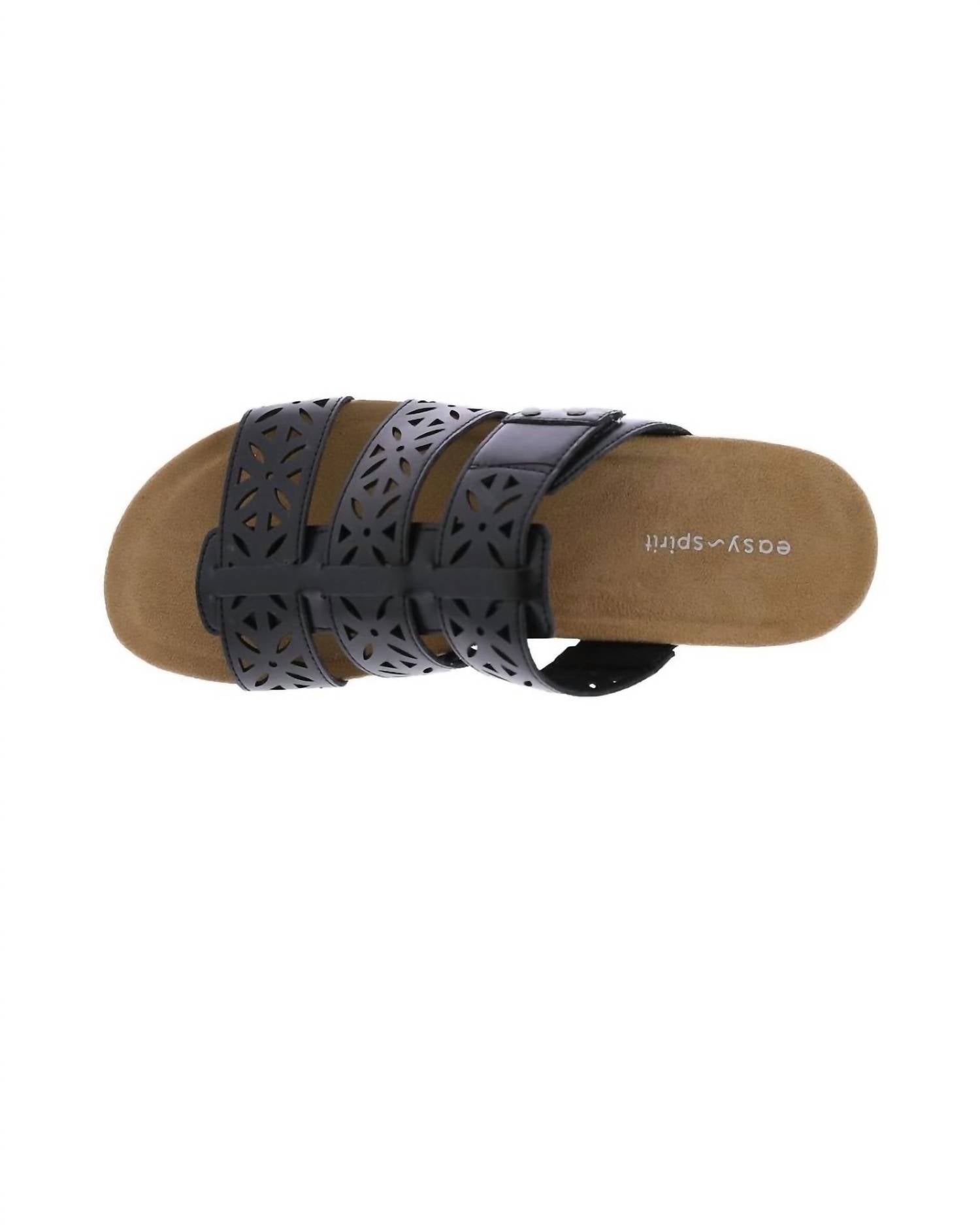 Easy Spirit - Women's Bazel 3 Faux Leather Slip On Slide Sandals