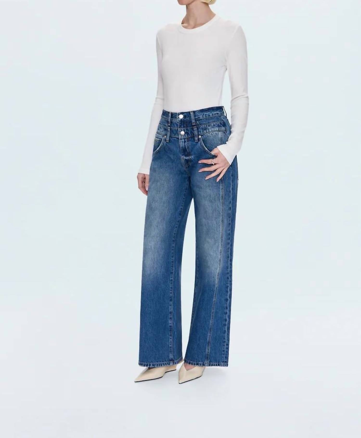 Pistola - Caleb High Rise Relaxed Stacked Waist Jeans