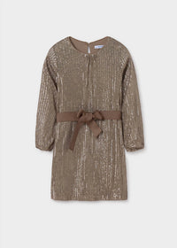 Mayoral - Girls Sequin Dress with Belt