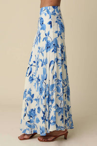 Olivaceous - Celest Floral Flow Maxi Skirt