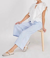 Allie Rose - Olga Pinstripe Seersucker Pants