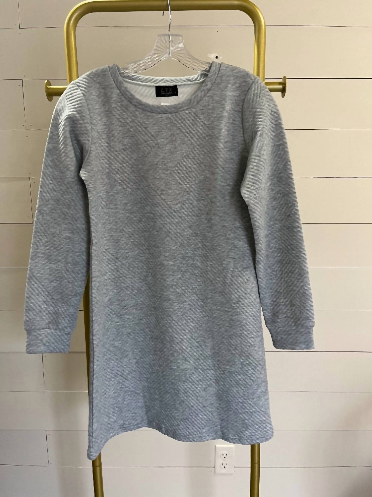 LTX Sportswear Women's Textured Short Dress in gray - women's dress