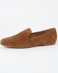 ALL BLACK Women's Perf Loafer in brown - women's flats - detail view