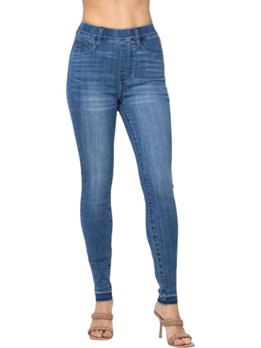 Judy Blue - High Waist Release Hem Pull On Skinny Jegging