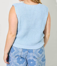 Baevely By Wellmade - Seaze The Day Knit Sweater Vest