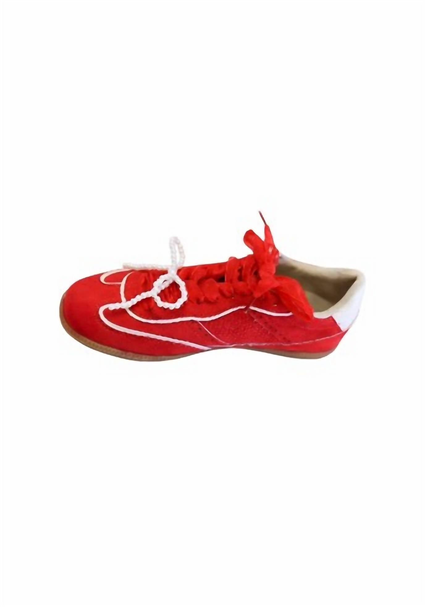SHU SHOP Women's Sophie Shoe in red - women's sneaker - alternate view