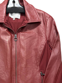 Anatomie Women's Leather Jacket in crimson - women's jacket - alternate view