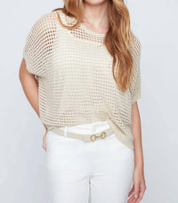 Renuar - Crochet Knit Top With Thread