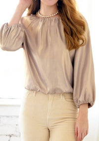 Wishlist - Long Sleeve Satin Blouse