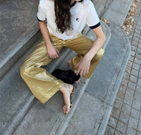 SLEEPER Supernova Sequin Pants in gold - women's pants - view 4