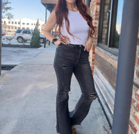 Risen - Kari Distressed Flare Jeans