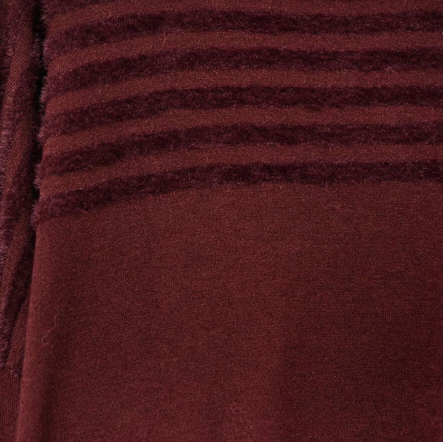 Q2 - Mock Neck Relaxed Sweater with Textured Stripes