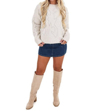 Blue B - Hey Cowgirl Western Stitch Sweater