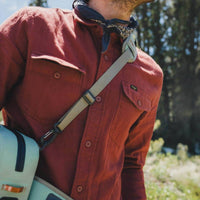 Seager Co. Calico Flannel Shirt in red rock - men's shirt - detail view