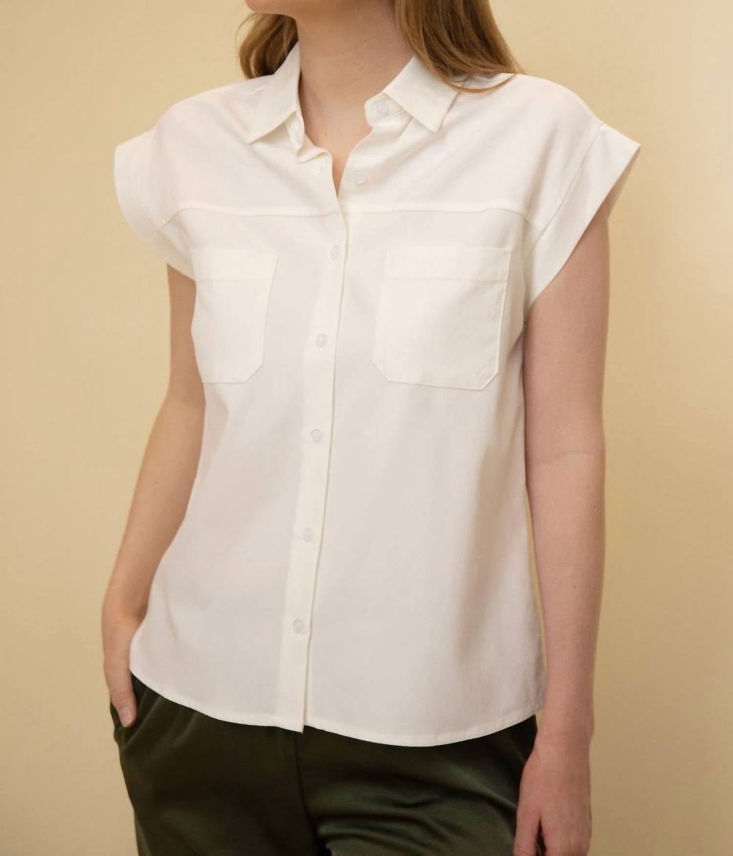 P.CILL Look The Other Way Blouse in ivory - women's blouse - view 4