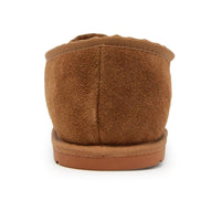 Lamo Women's Open Toe Wide Wrap Slippers in chestnut - women's shoe - detail view