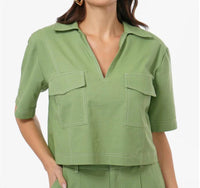 Greylin - Cecilia Boxy Cropped Shirt