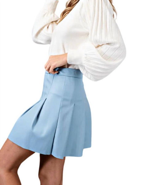 Ee:Some - Lindsey Faux Leather Flare Skirt