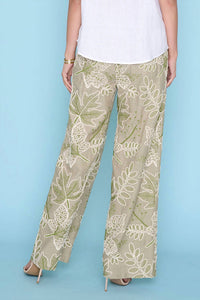 Picadilly - Embroidered Wide Leg Length Pant