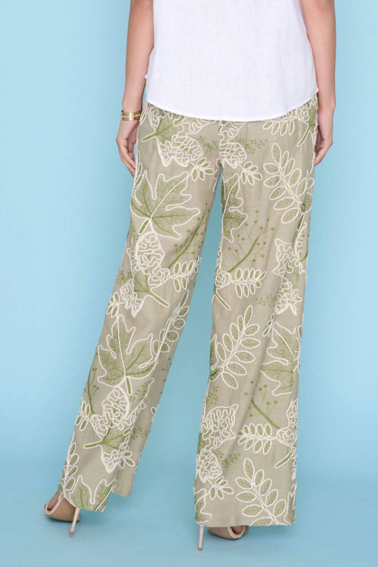 Picadilly - Embroidered Wide Leg Length Pant
