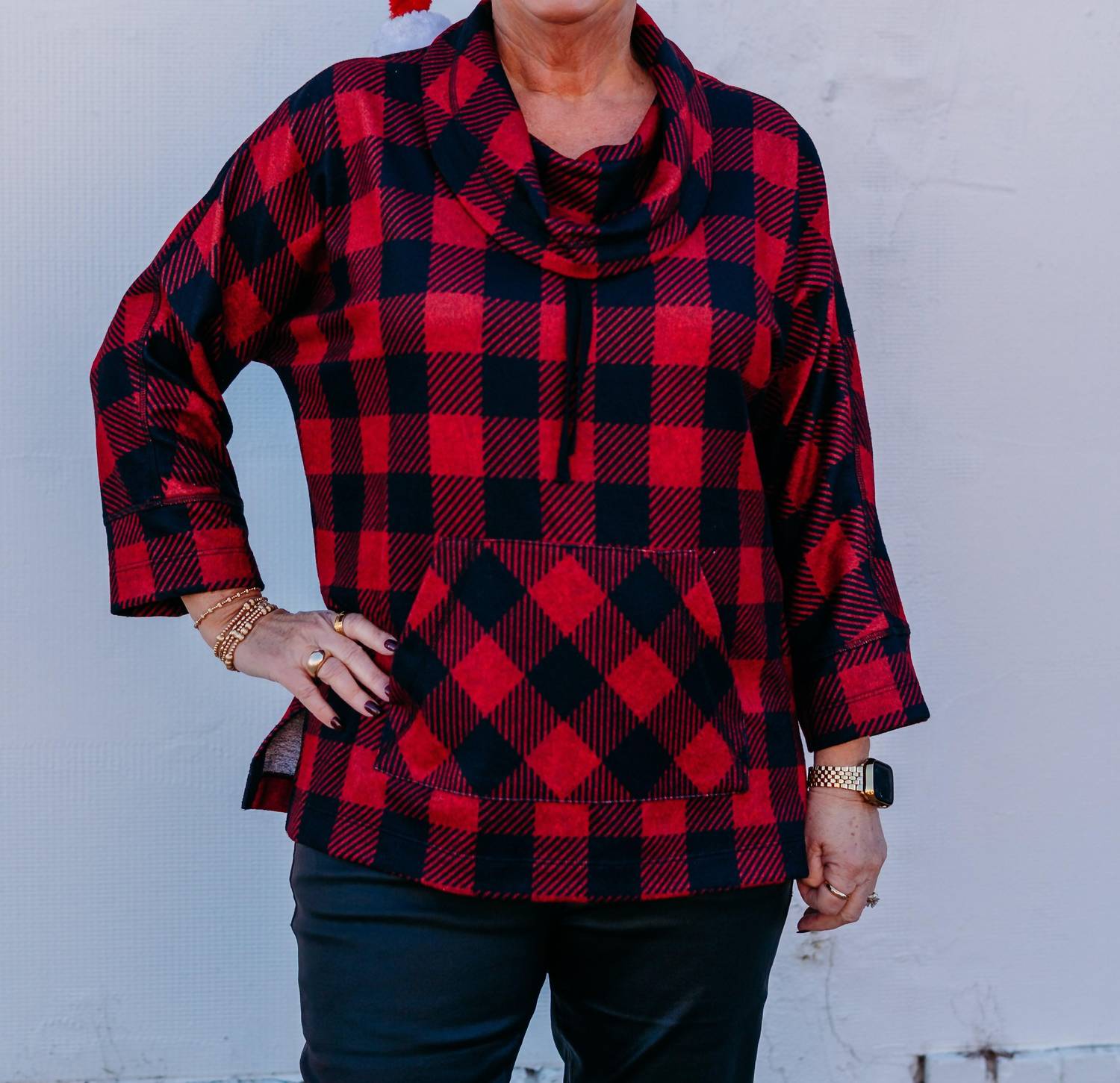 Multiples - Cuffed Dolman Brushed Knit Top