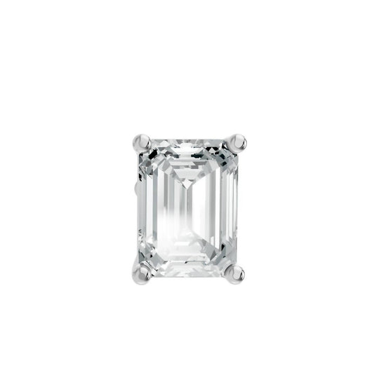 Aamiaa - Women's Emerald Shape 4 Prong Push Back Studs