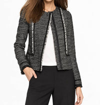 Vince - Fringe Trim Boucle Jacket