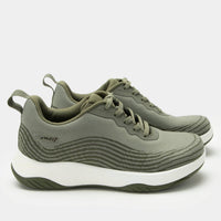 Alegria Women's In8 Comfort Lace Up Sneakers in olive - women's sneaker