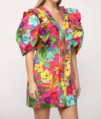 Fate - Tropical Dramatic Sleeve Dress