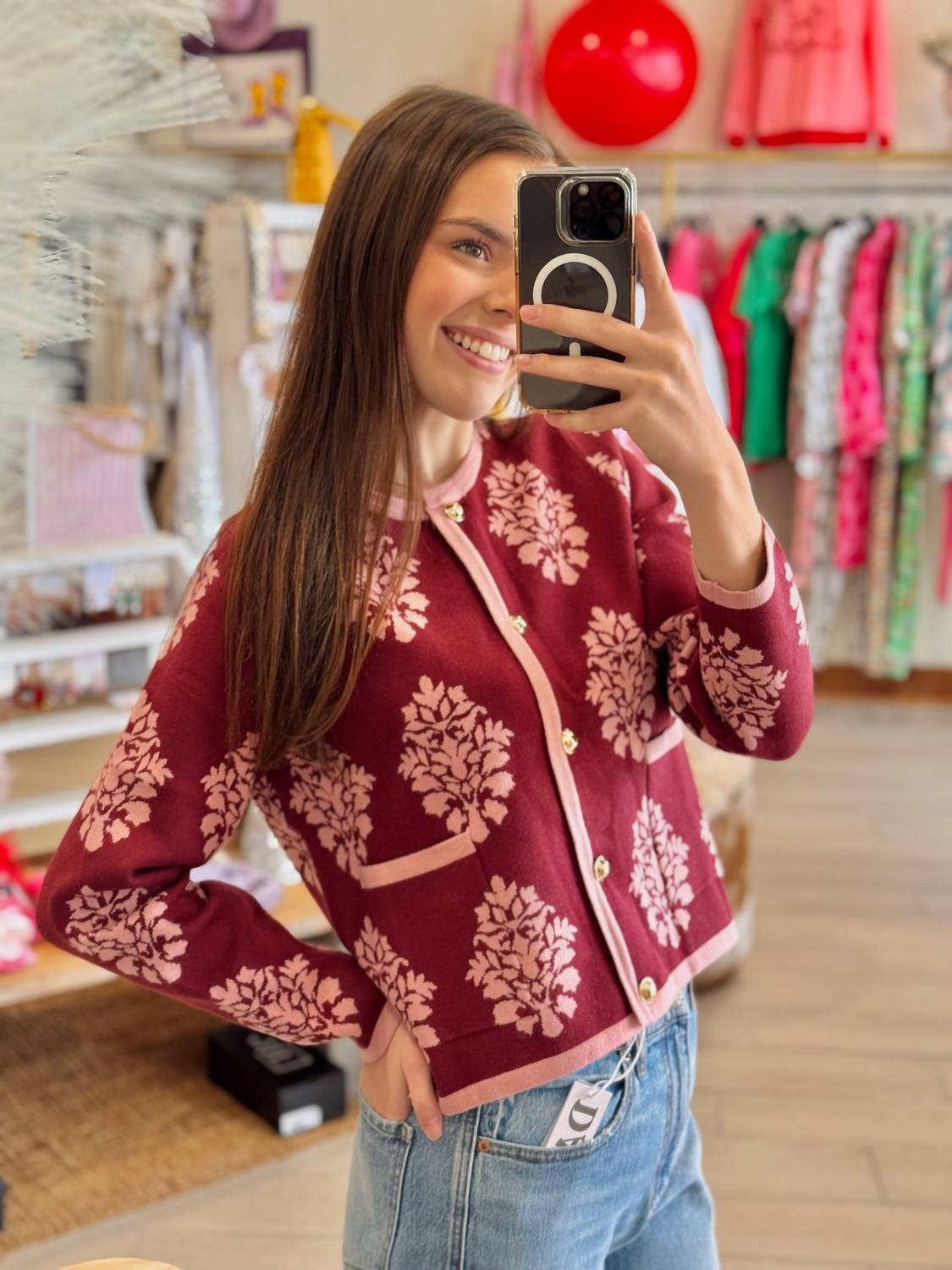 Entro - Women's Rosy Regal Cardigan