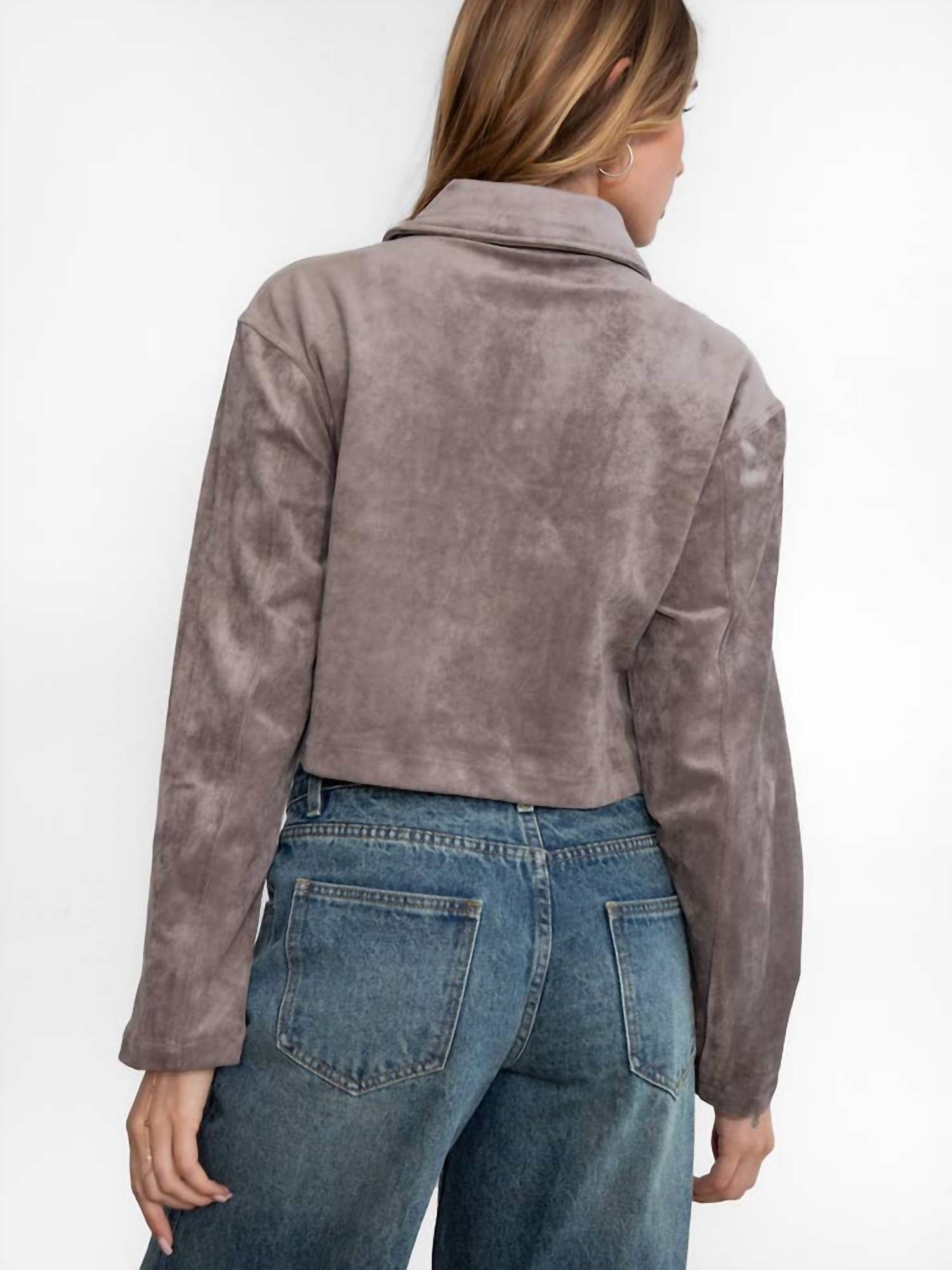 Tic Toc - Suede Cropped Jacket