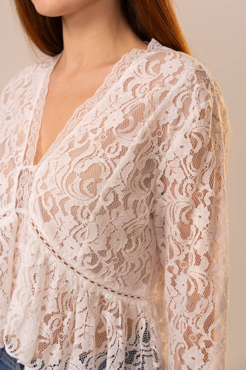 Blue B - Lumière Lace V-neck Blouse