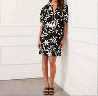 Karen Kane - Puff Sleeve Tassel Dress - Petite