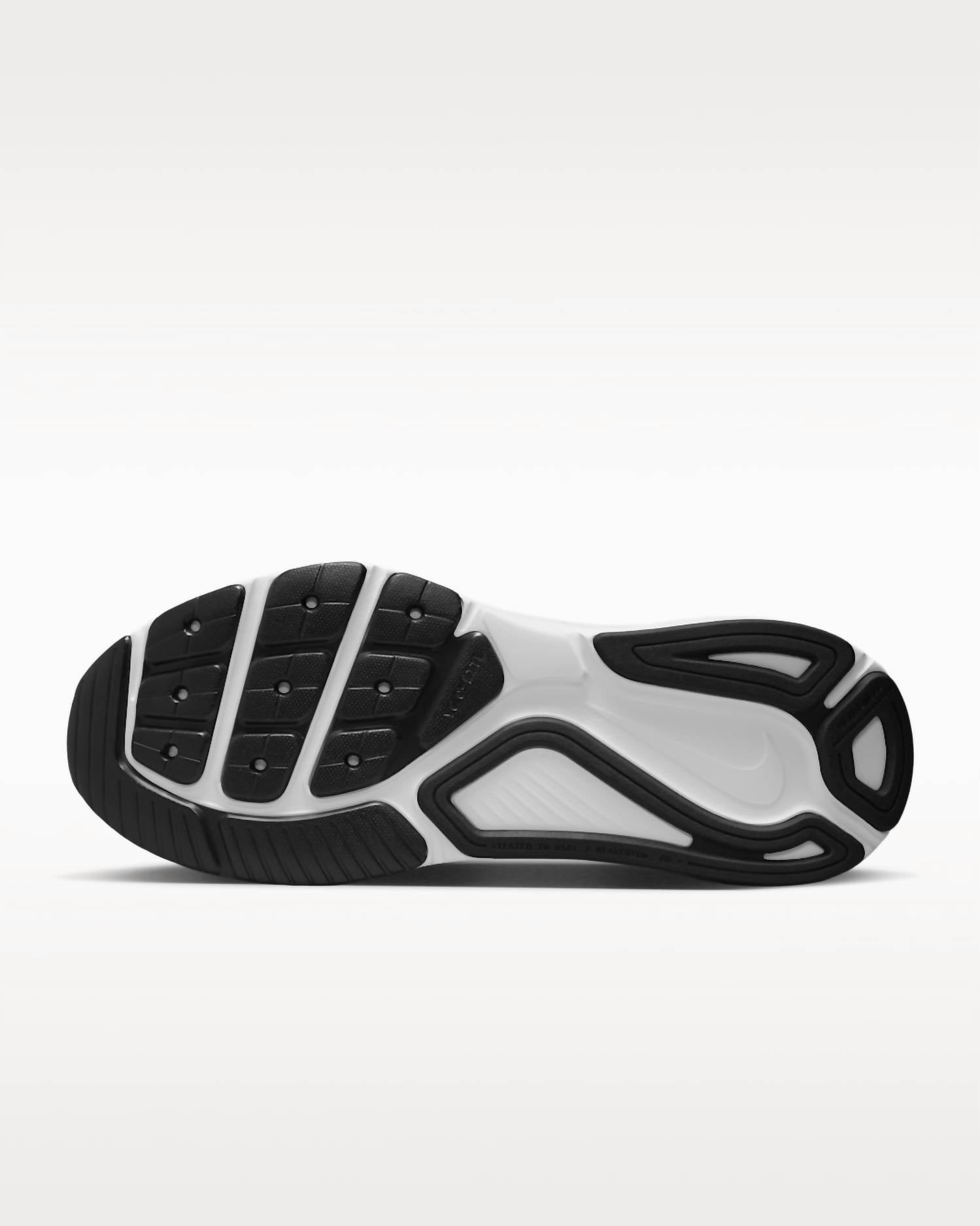 NIKE Women's Structure 26 Road Running Shoes in black cool grey metallic silver white - women's shoe - detail view