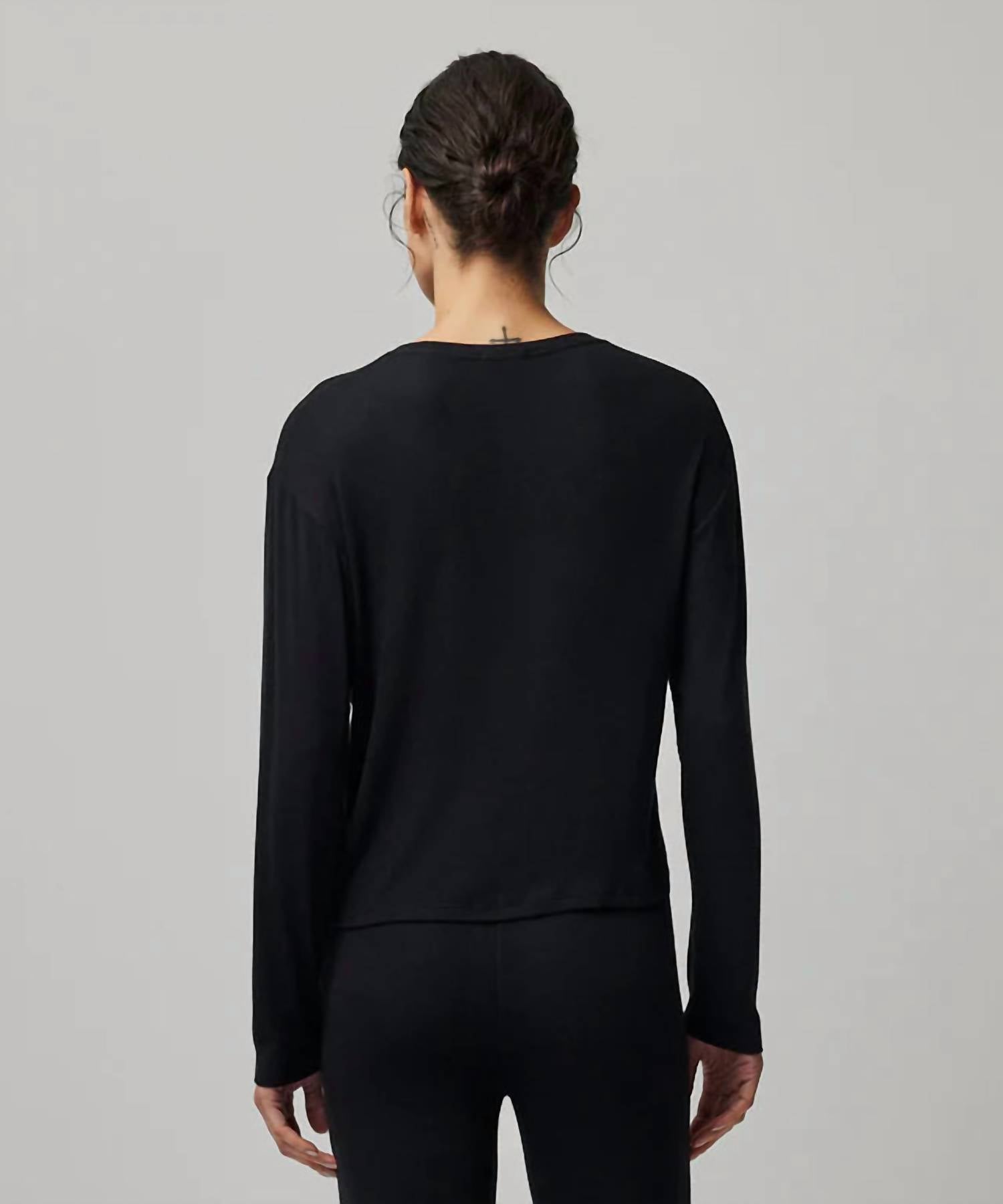 Atm - Modal Rib Long Sleeve Boxy Tee