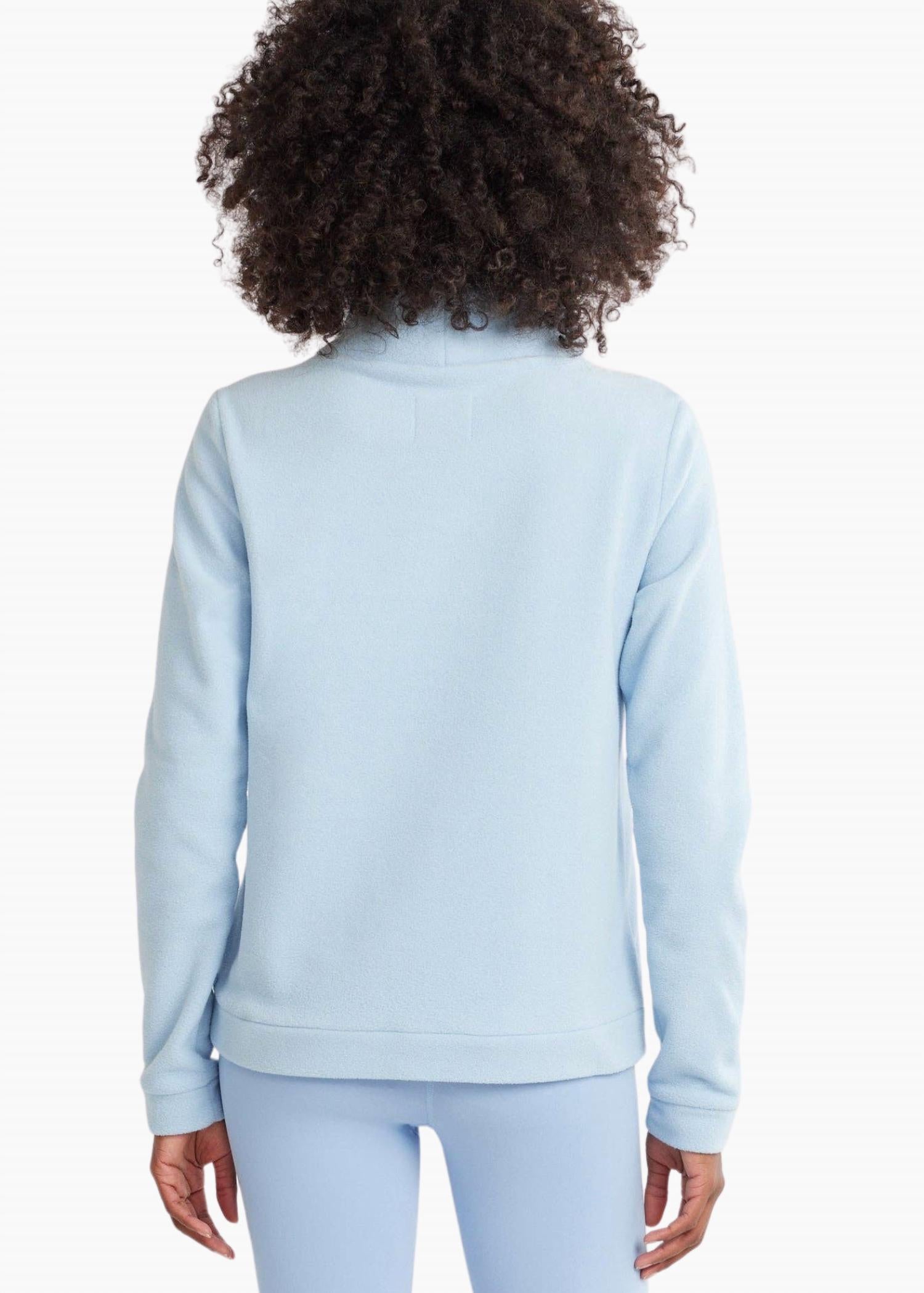Dudley Stephens Park Slope Turtleneck Sweater in ice blue - women's sweater - detail view