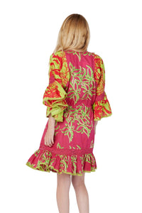 Modaposa - Sandra Tropical Print Mini Dress