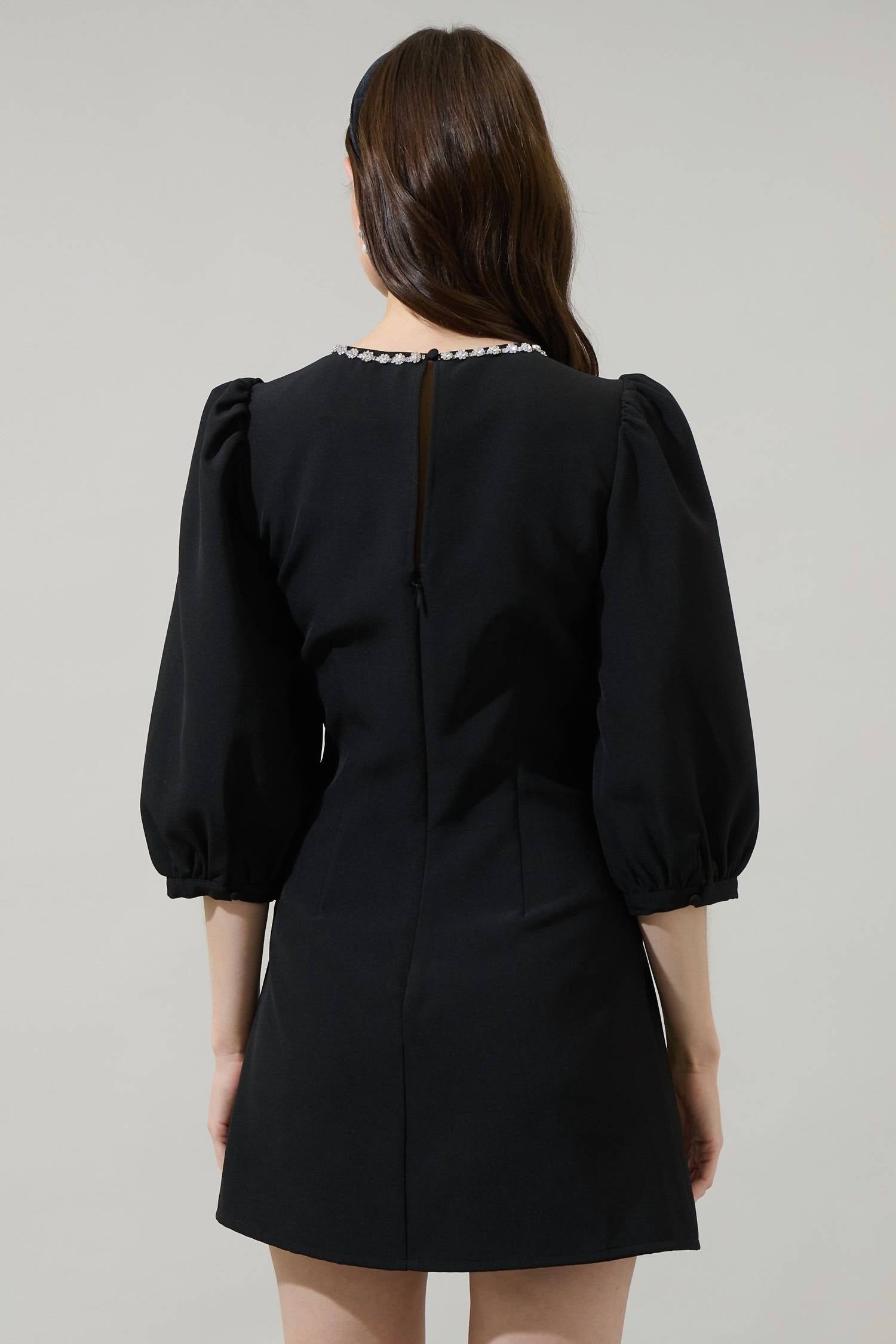 SUGARLIPS Jackie Mini Dress in black - women's dress - detail view