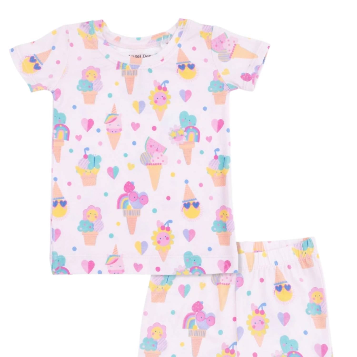 Angel Dear - Kids Ice Cream Fun Crew Pajama Short Set