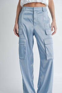 Reset By Jane - Sloan Satin Cargo Pant