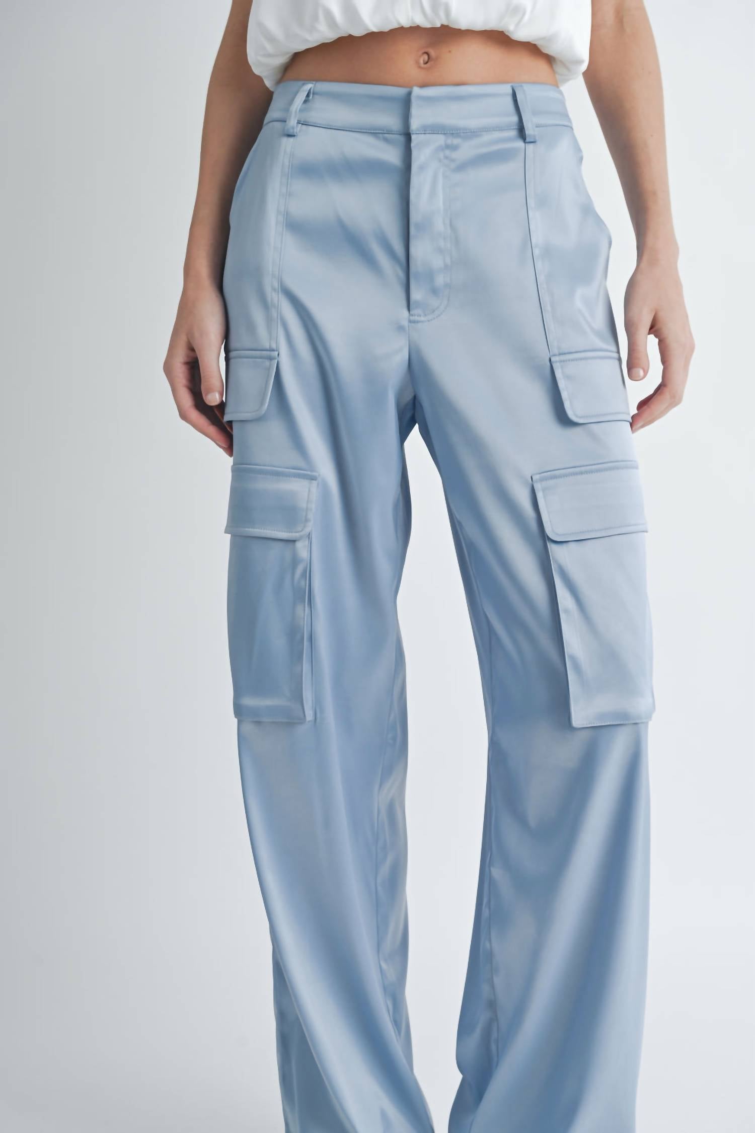 Reset By Jane - Sloan Satin Cargo Pant