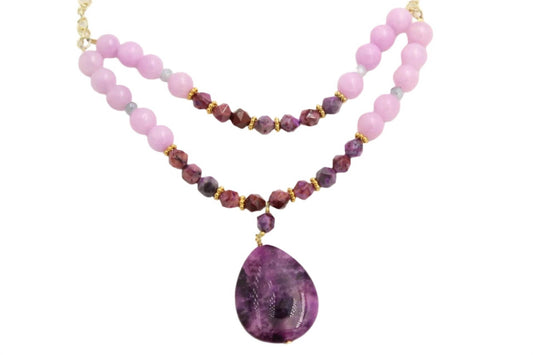 Barse - Women's Purple Spark Necklace