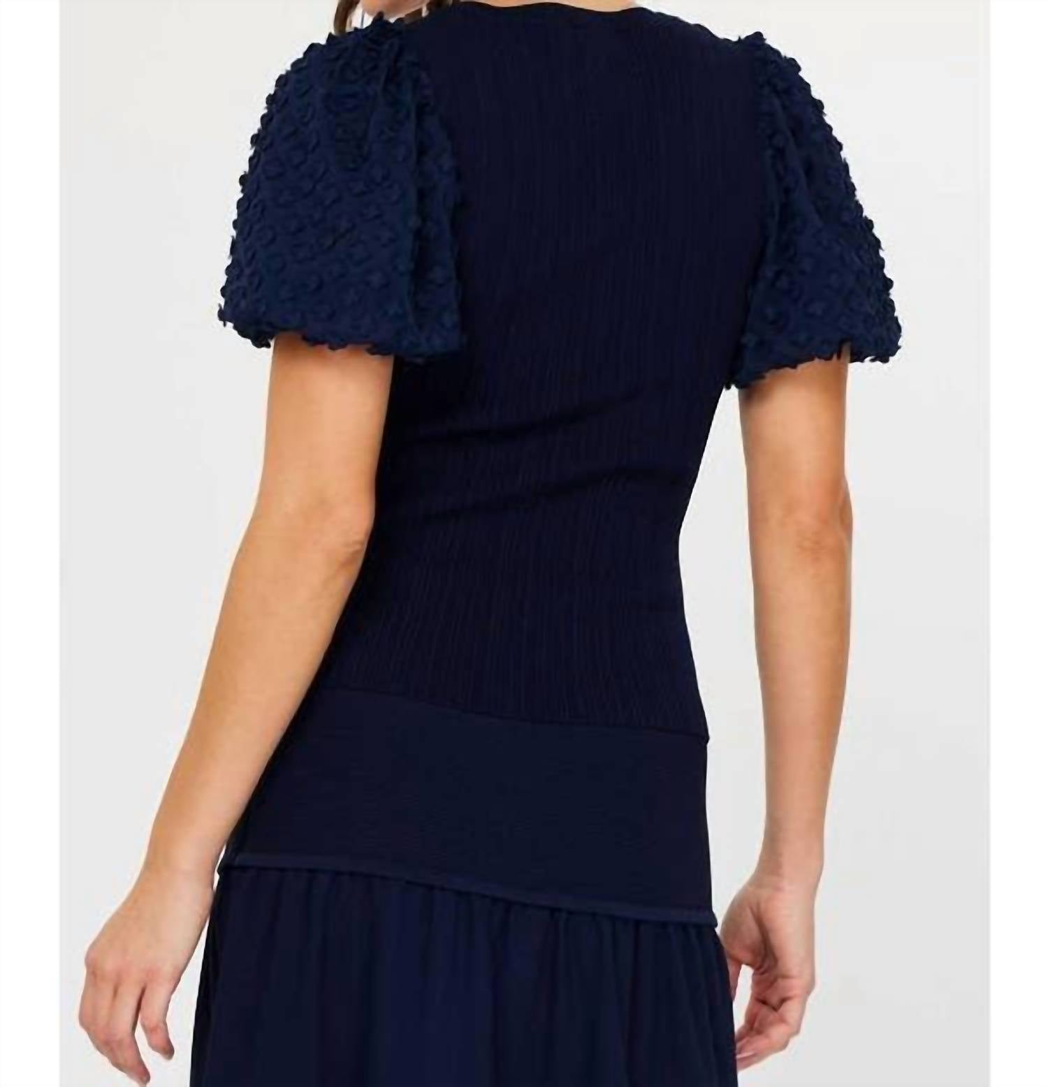 Current Air - Sweetheart Neck Puff Sleeve Top