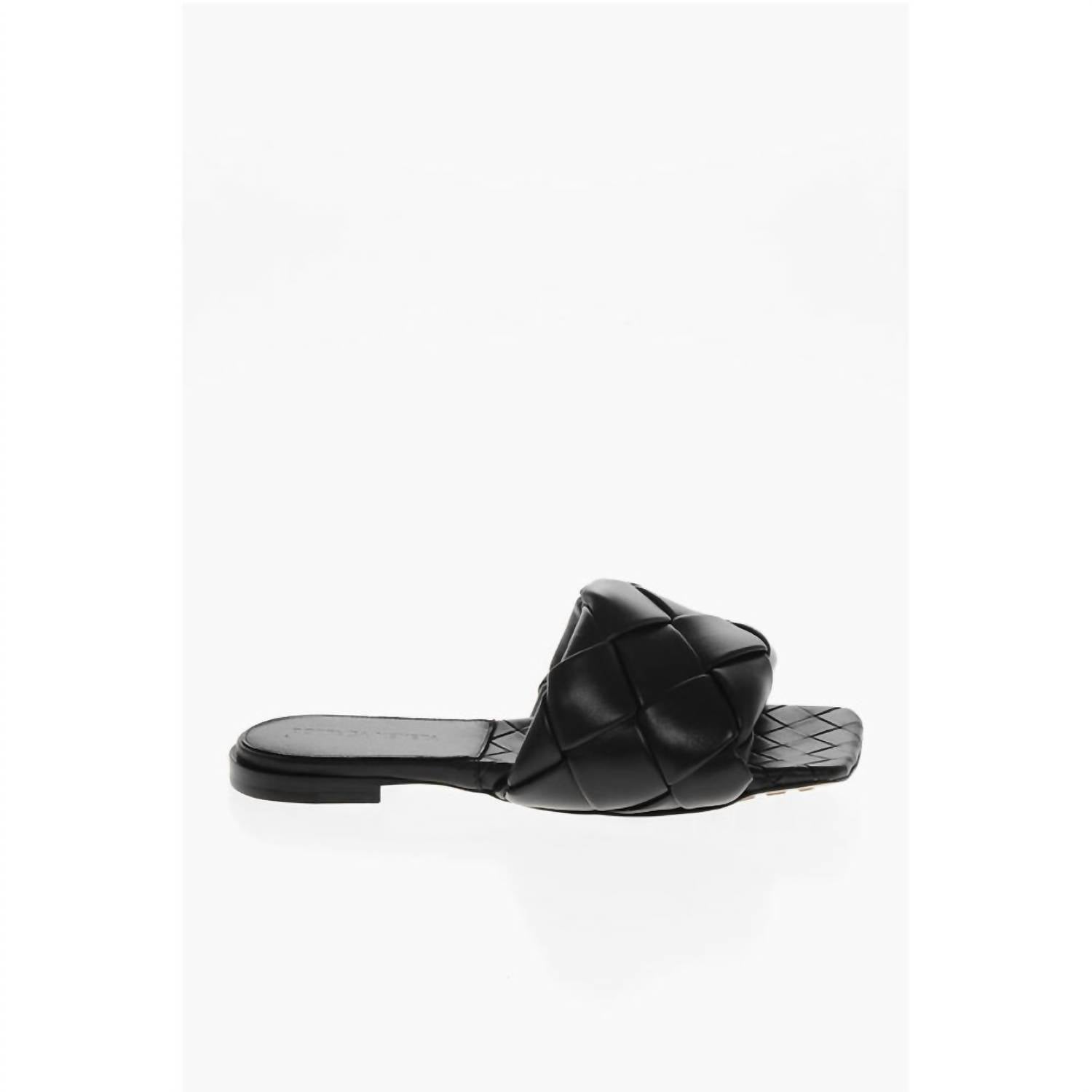 Bottega Veneta - Women's Woven Leather Lido Sliders