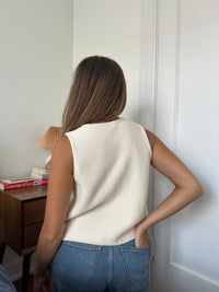 Miou Muse - Alani Knit Tie Vest Tank Top