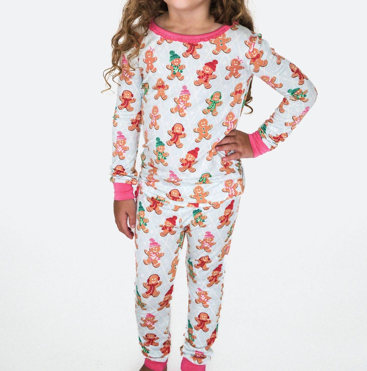 Rufflebutts - Toddler Softsnooze Ruffle Long Sleeve Pajama Set With Signature Rear Ruffles