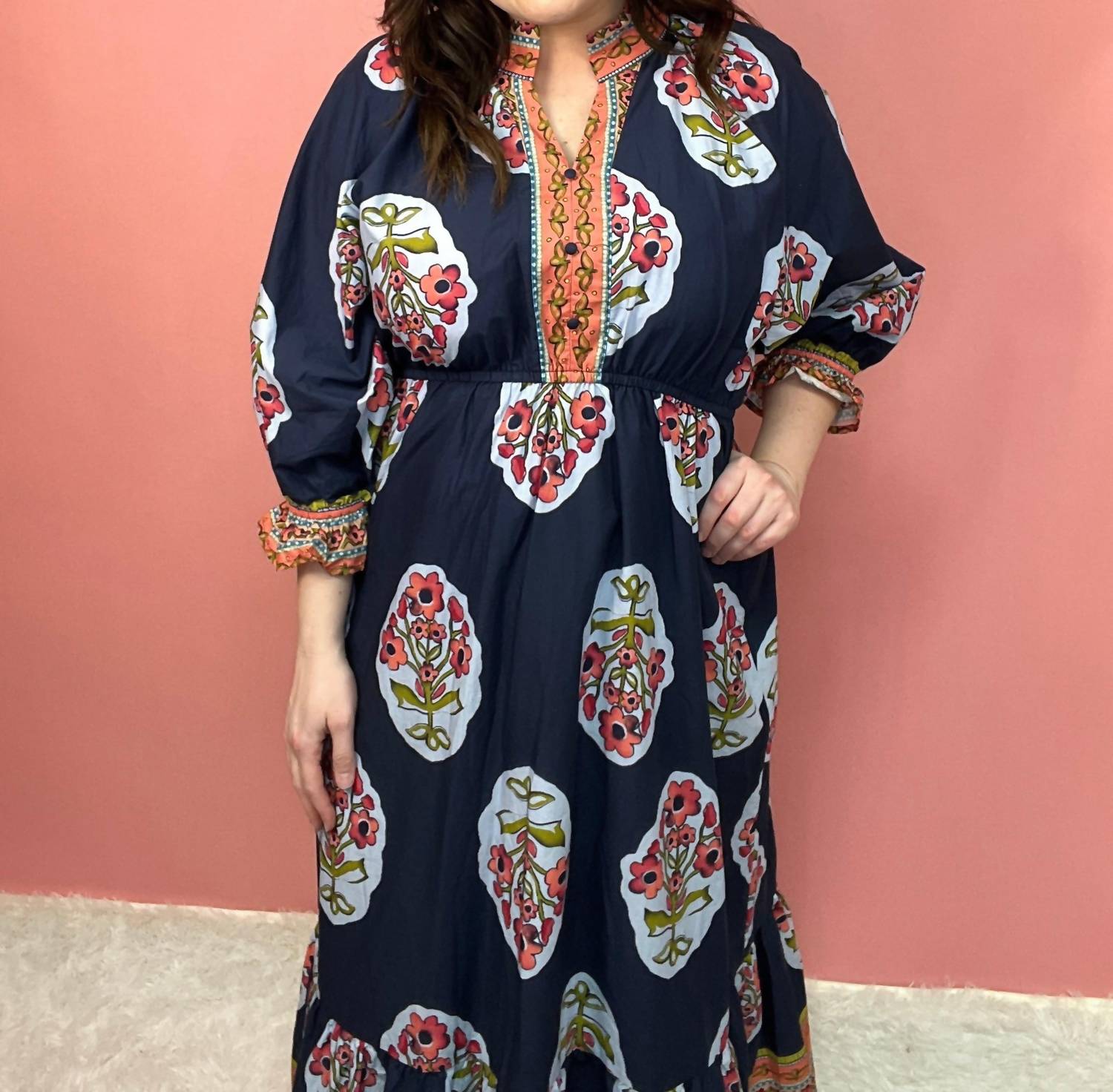Umgee - Women's Ruffled Bloom Dress