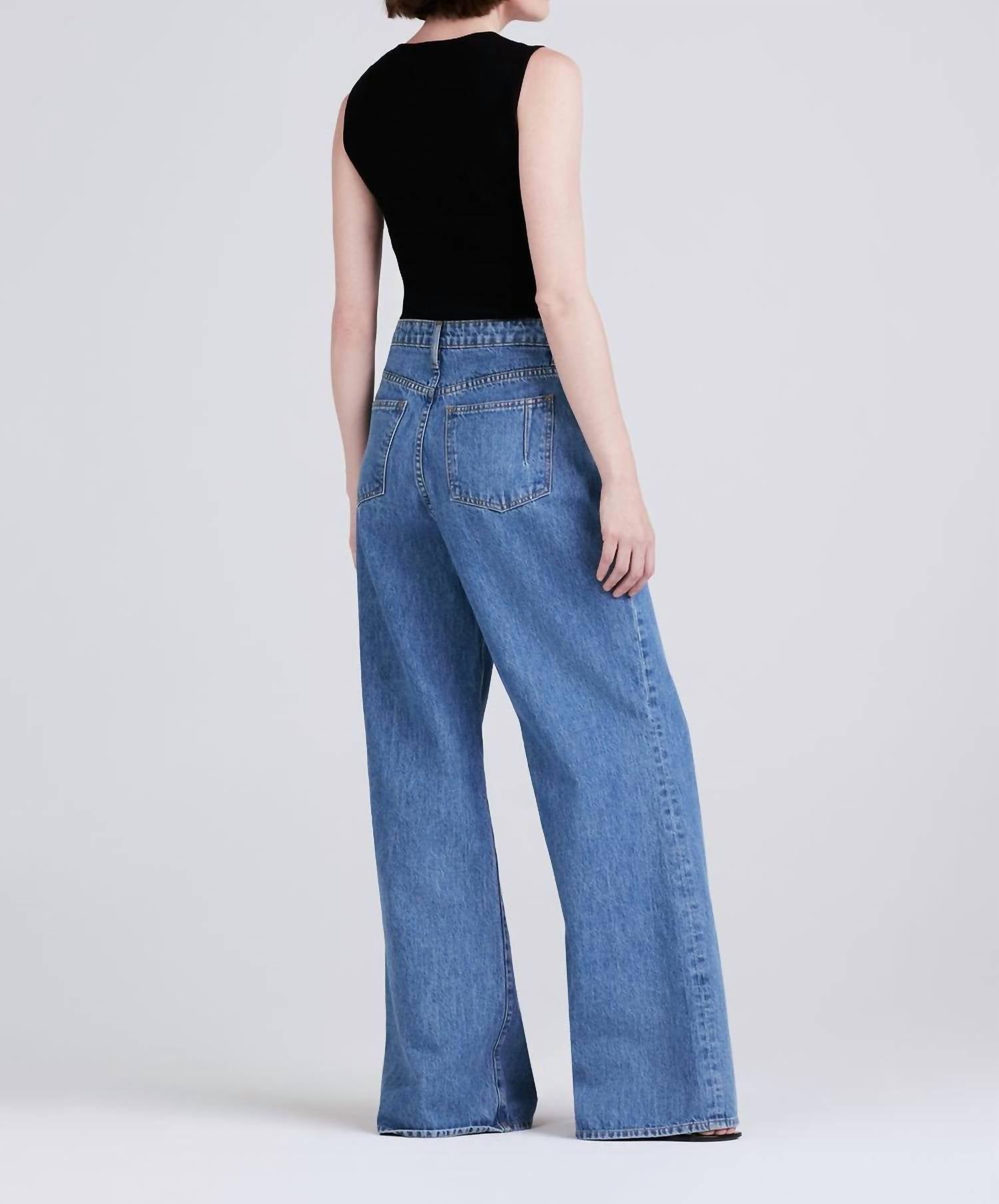 Derek Lam 10 Crosby Ariana Ribbed Sweater Tank in black - women's blouse - alternate view