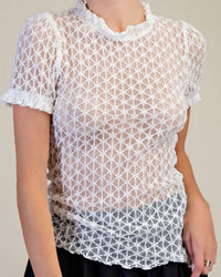 Easel - Southern Belle Eyelet Blouse